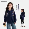 Abrigo para Niñas Otoño 2026 Nuevo Conjunto de Otoño Estilo Dulce y Fresco para Niñas Pequeñas Chaqueta con Capucha y Cremallera Ropa de Exterior para Niños