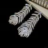 Pendientes de Mariposa de Zirconia con Gota de Agua y Flor para Banquete de Lujo, Pendientes de Estilo Palacio Retro, Pendientes de Lujo Ligero y de Alta Gama