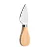 Cuchillo para Queso de Acero Inoxidable Juego de 6 Piezas Mango de Madera Cuchillo para Queso Cortador de Crema Cuchillo para Pizza Juego de Cuchillos para Queso Herramientas para Hornear