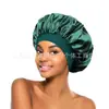 Touca de Dormir Nova de Aba Larga Transfronteiriça para Mulheres, Touca de Beleza Alta Elasticidade, Touca de Banho, Touca para Cuidados Diários com o Cabelo, Touca de Cetim Anti-Fricção para Mulheres