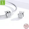 Ziyun - Pulsera de plata de ley 925 con diseño de búho, con cadena decorativa, con diseño de animales, galvanizada, BSC124