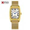 Ofns Aliexpress Novo Relógio de Quartzo Simples de Dois Ponteiros Semi-Retrô Escala com Números Romanos Relógio à Prova d'Água para Mulheres