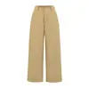 Pantalones caquis de pierna ancha para mujer, colección primavera/otoño/invierno 2025, forrados de polar, de cintura alta, con efecto adelgazante, corte entallado y estilo casual de pierna recta