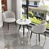 Mesa Pequena e Cadeiras para Varanda Nórdica Celebridade da Internet Uma Mesa Duas Cadeiras Criativa Mesa de Chá e Cadeira de Lazer Combinação Conjunto de Três Peças Moderno Minimalista