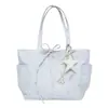 Bolsa de Ombro Versátil Estilo Ins Coreana, Bolsa de Mão Fashion Fresca e Doce, Bolsa Leve Casual para Estudo