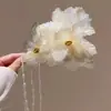 Pinza Floral para el Cabello de Playa para Mujer, Pinza Lateral de Gama Alta con Sentido de Atmósfera, Pinza de Flor de Phalaenopsis, Pinza Versátil para el Flequillo con un Toque de Lujo