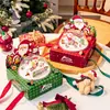 Caja de Empaque para Pastel de Navidad 4 pulgadas Maleta Transparente Nochebuena Manzana Decoración Festiva Caja de Empaque para Postre Inserto