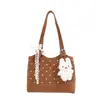 Bolsa de Hombro de Verano Estilo Coreano Gran Capacidad para Mujer 2026 Nueva Simple Estampada Bolso de Hombro Único Bolso Tote para Viajes