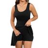 Moda Body Regata Decote U 25 Saia Tennis com Costas Bonitas, Anti-Exposição, Bolsos Laterais, Saia Base Esportiva Yoga