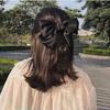 Horquilla de Lazo Grande Estilo Coreano Pinza de Resorte Horquilla Roja de Internet Adorno para la Cabeza de Niña Estilo Mori Adorno para la Cabeza Super Hada ins