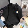 Fábrica por atacado verão casal meia manga top simples desenhos animados fedido bolso padrão estampado camiseta