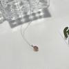 Collar de Plata de Ley 925 con Aguamarina para Mujer, Joyería de Cadena Hueso de Serpiente de Clavícula de Nicho de Alta Gama, Colección de Accesorios con Colgante de Zirconia