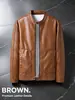 Chaqueta de Cuero para Hombre de Nuevo Estilo Transfronteriza con Forro Polar, Ropa Exterior Casual, Moda Coreana, Moderna, Corte Ajustado, Elegante para Hombres Jóvenes, Invierno