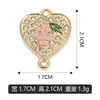 Pendente Coração de Fruta Ouro KC DIY Colar Pulseira Pingente Acessórios de Joias Fábrica Venda Direta Lote Misto Disponível Transfronteiriço