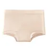 Pantaletas de seda helada de cintura alta para mujer, control de abdomen, alta elasticidad para verano, cubren las caderas, entrepierna de algodón puro, sin costuras, ropa interior anti-exposición