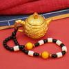 El dragón y el fénix en relieve giran la olla alrededor de la mini tetera, giran inmediatamente la pieza del mango de mano chino para jugar a las manualidades de mahjong