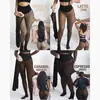 Nuevos Leggings Transparentes Negros Transfronterizos 2026 con Refuerzo de una Pieza, Forro de Lana, Pantalones Ajustados Transparentes con Costura Única al Frente y Atrás