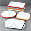 Bandeja de Refeição Rápida com Compartimentos de Melamina Comercial Quatro Compartimentos Seis Compartimentos Multi-Compartimentos Bandeja de Refeição Fábrica Cantina Escolar Prato Dedicado Bandeja para Servir Arroz