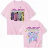 Kpop Demon Slayer Merch de Fans Mira Rumi Zoey Huntrix Camiseta Verano Camiseta Gráfica