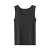 Camisola de Punto de Cachemira Peinada de 68 Hilos Nueva de Cuello Redondo Ropa Interior Top Cómodo y Suave para Mujer