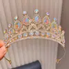 Corona de Princesa Transfronteriza Accesorios para el Cabello Infantiles Corona de Cumpleaños de Alta Gama Diadema Tocado para Niñas Dulce Estilo Coreano Diadema Corona