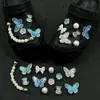 Tamancos de franja de pérola estilo balé, acessórios DIY, laço, flor tridimensional, corrente, acessórios de sapato removíveis