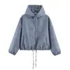 Chaqueta con capucha a cuadros para mujer estilo europeo y americano de otoño 2026 12689