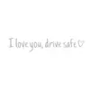 Comercio Exterior Amo Conducir Seguro Conducción Segura Impermeable Vinilo Pegatina para Coche Universal para Coche Decoración de Espejo Retrovisor