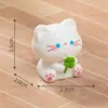 Paisagem em miniatura, fofa figura de gatinho usando uma flor, perfeita para primavera, jardinagem, paisagismo, decorações DIY, enfeites para pendurar e pequenas peças decorativas