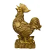 Ornamentos de Frango de Latão Galo de Cobre Zodíaco Yuanbao Fuzi Frango Galo Grande Frango Baifu Artesanato para Casa Atacado