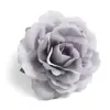 Cabezas de flores de rosa artificiales para decoración de pared de flores de fondo, accesorios de flores de seda para sombrero de paja, flores para el pelo DIY, accesorios para bodas, flores artificiales