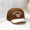 Boné de Rua para Bebê Menino de Verão Estilo Coreano Urso Bordado Tela Meia Protetor Solar Boné de Beisebol Chapéu Infantil Venda por Atacado