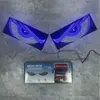 Luz LED universal para caminhão transfronteiriça, olho de demônio, plug USB, colorida, multimodas, sinal de luz divertido, olhos brilhantes