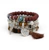 Pulseira Bohemia Multicamadas Mais Vendida Transfronteiriça Personalizada com Contas Turquesa Joia de Turismo Pulseira Europeia e Americana Joia de Comércio Exterior