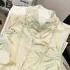 Chal Bordado de Cuello Redondo Estilo Chino Nuevo con Botones para Mujer, Diseño Nuevo de Primavera, Top Delgado, Calidad Garantizada