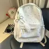 Mochila con Estampado de Estrellas para Mujer, Bolso Escolar de Diseño de Nicho, Mochila Grande de Capacidad para Viajes Diarios, Mochila Sencilla Estilo Bosque con Cierre de Cordón