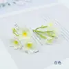 Simulación 4 tenedor flor de jazmín cadena DIY material hecho a mano flor de seda pequeña cadena de flor de cerezo tocado accesorios para ropa flor artificial floral
