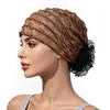 Estilo de principios de otoño, diadema para cubrir el cabello blanco, nuevo y moderno postizo de encaje fino, gorro base para moño, pañuelo para la cabeza
