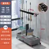 Suporte de Mopos Móvel de Chão Aço Inoxidável Suporte de Vassouras e Mopos Ferramenta de Limpeza Comercial Armazenamento Suporte com Drenagem