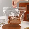 Sacos personalizados para embalagem de pão de forma, sacos transparentes com alça auto-selantes, sacos stand-up para croissant e mochi, fabricante de sacos com fecho zip lacrado