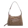 Bolso de hombro retro estilo yermo, bolso tote relajado para mujer, nuevo bolso de hombro y bandolera de verano 2026 para el día a día