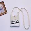 2024 Bolsa de Mão Mini de Tricô Guofeng Panda Bolsa de Celular Fashion Guofeng Bolsa de Ombro Bolsa Casual Versátil