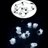 Colar Luminoso LED de Nove Cabeças para Halloween Festa de Halloween Colar de Fio Piscante Pingente de Halloween