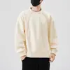 Ropa para Hombre Fengshe / 380g Ropa para Hombre Cuello Solapa Manga Larga 2026 Nueva Temporada Primavera y Otoño Sudadera Pesada Cuello Redondo Sin Capucha