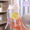 Taza de oficina de vidrio resistente a altas temperaturas para mujer, taza de té, taza de doble uso con pajilla, taza de bebida directa, taza de regalo, imprime imagen texto lo
