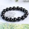Atacado de fábrica moda pulseira de contas budistas para homens e mulheres círculo único joia de cristal presente amantes dão pessoas pulseira de ágata preta