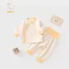 Conjunto de Dos Piezas para Bebé Primavera y Otoño para Niños y Niñas, Conjunto de Ropa para el Hogar para Bebés de Cintura Alta que Protege el Vientre