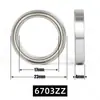 Rolamento de Parede Fina 6703Zz Sonda de Monitoramento de Câmera de Segurança Rolamento Ptz 17*23*4mm Rolamento de Esferas