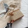 Bolsa Cosmética Simple Caja Bolsa Tejida de Paja Fairy Mori Bolso Tejido Bolso de Playa Bolso de Hombro Único Cruzado
