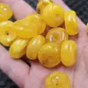 Cuentas de jade imitación ámbar amarillo de aceite de pollo, cuentas de ábaco, cuentas sueltas, cuentas de ámbar viejo tipo dátil, cuentas de fresa, cuentas de forma irregular, accesorios para joyería